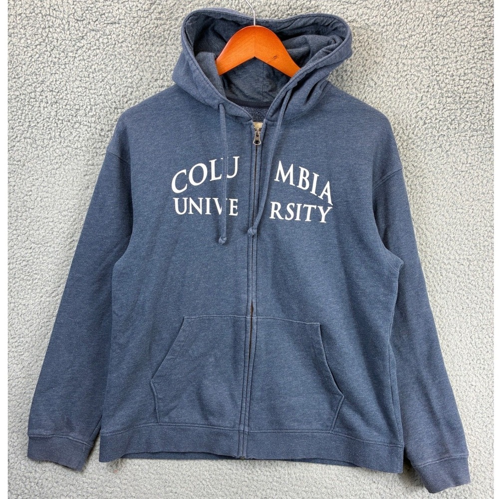 Red Shirt Columbia University Hoodie Womens L Blue Full Zip Collegiate Casual